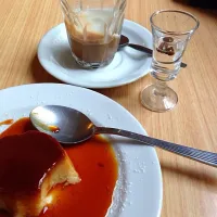 Snapdishの料理写真:Macchiato, creme brûlée, and sambucca at Donatos in Melbourne|Miriam Hughesさん