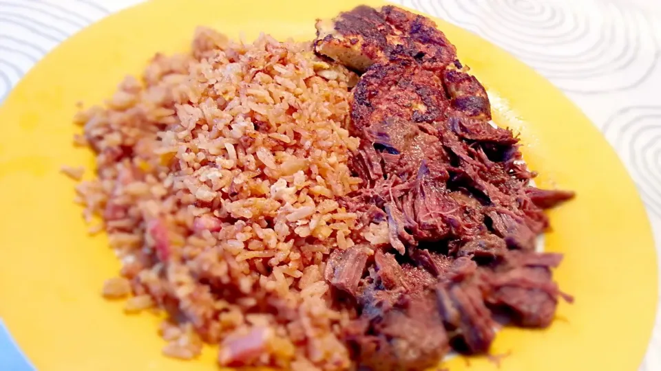 Fried rice with #cauliflower cookies and beef stew.|Hans Stavleuさん