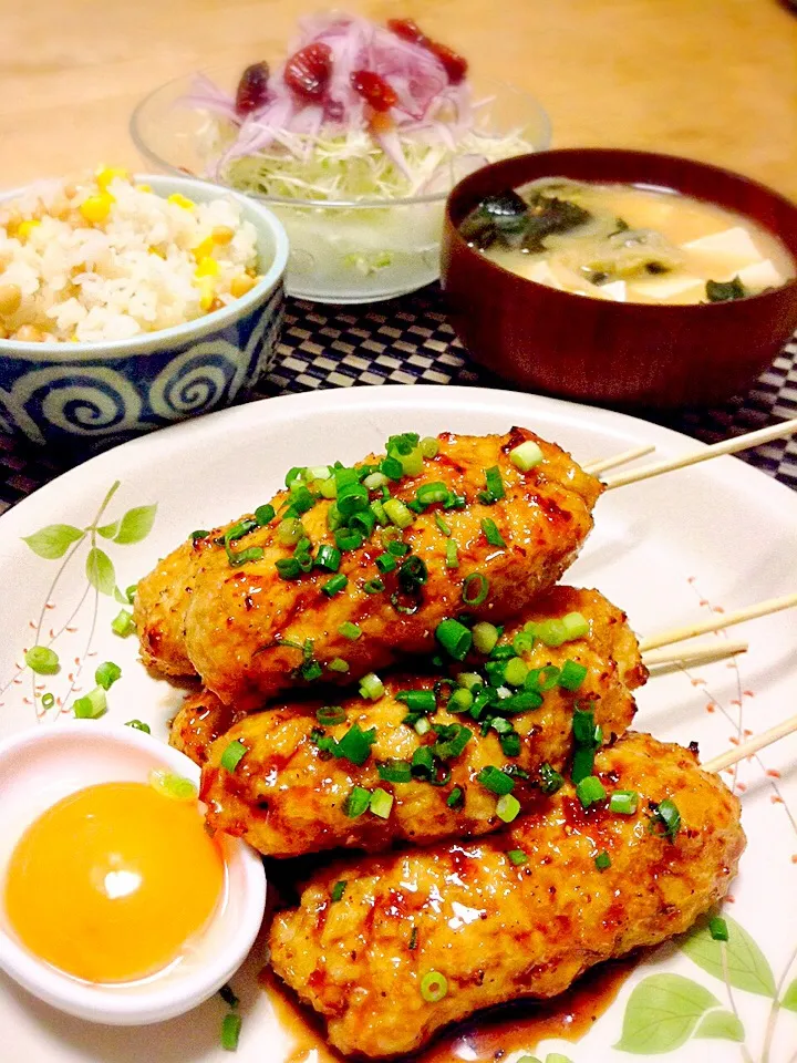 鶏胸肉でつくねの照り焼き|かずきっちんさん