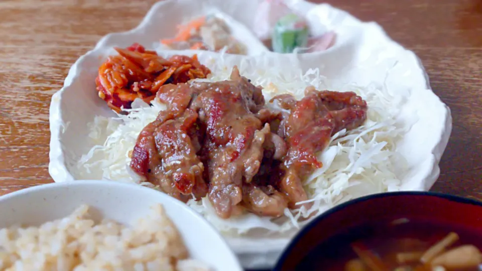 生姜焼き定食|プチテンよすさん