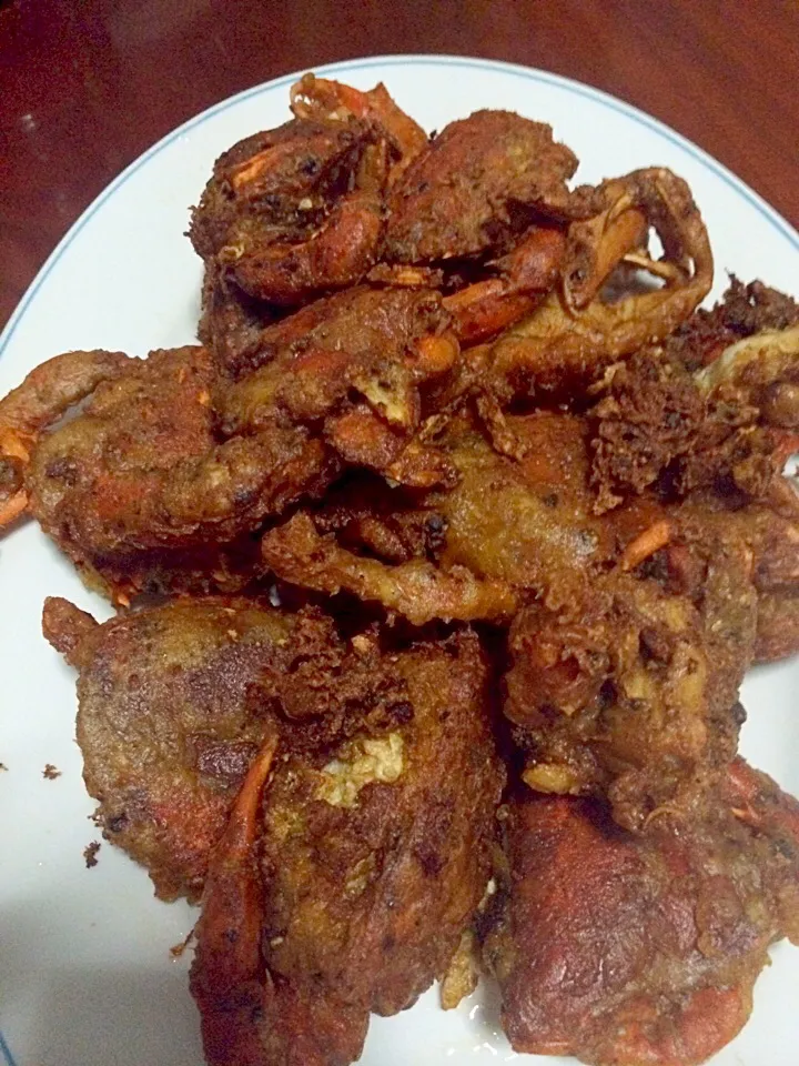 Deep fried crab with mixes Thai herb|udonさん