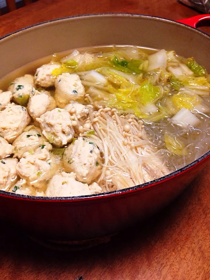 鶏だんごと白菜の春雨スープ鍋|Sakikoさん