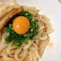 明太釜玉うどん♡|あずささん