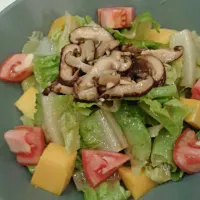 Snapdishの料理写真:Fresh mushroom garden salad|Aj Leeさん