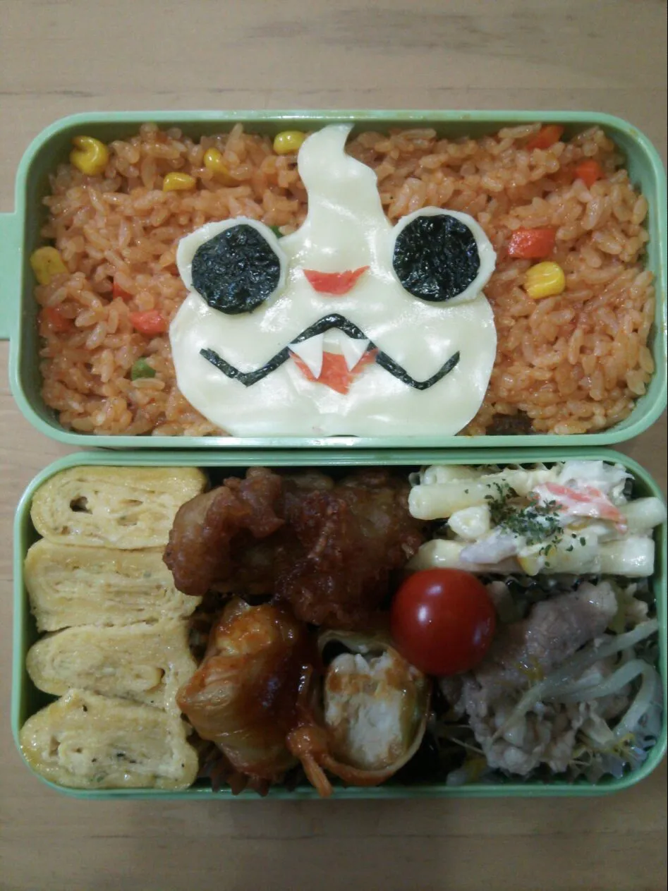 長男坊のお弁当～!!妖怪ウォッチのキャラ弁です(*≧∀≦*)|菊池希知子さん