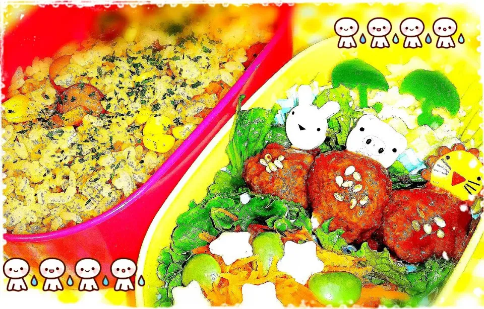 Sho-ko❤さんのToday Lunch is 炊飯器 de 簡単❗バター醤油のコーンピラフ
の
お弁当( ^-^)ノ∠※。.:*:・'°☆|Kiyokoさん