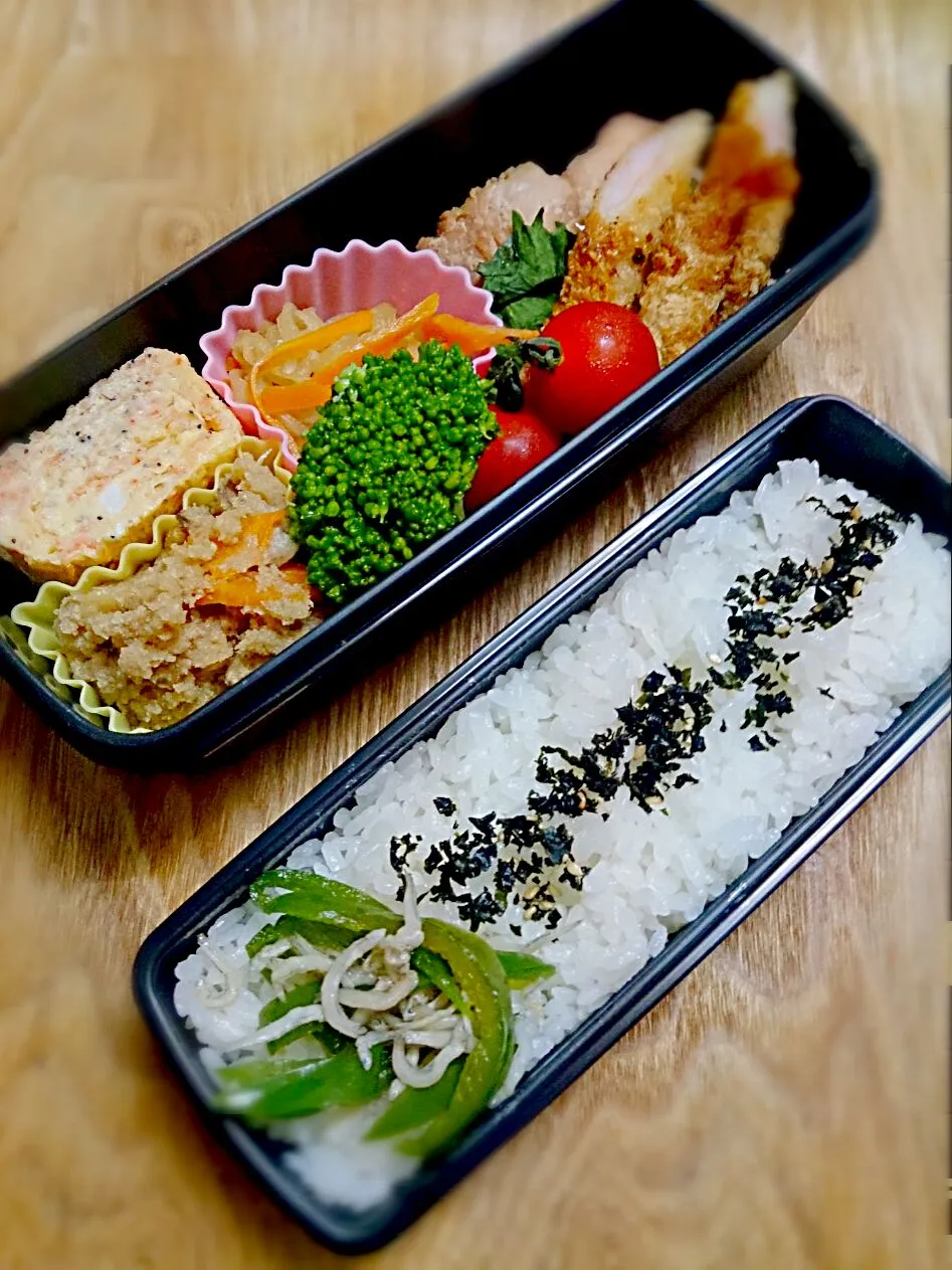 今日のお弁当☆やっつけ仕事みたい、 、、|ちいさん