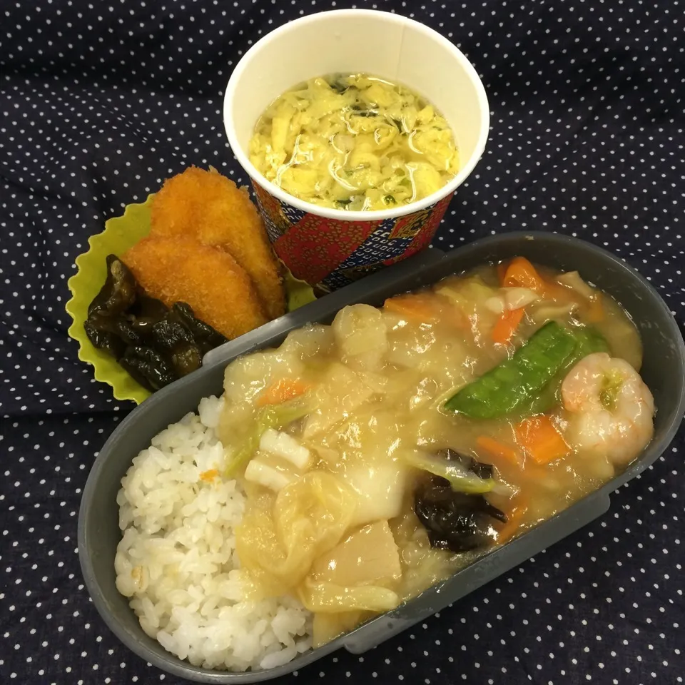 弁当（中華丼、海老カツ、玉子スープ）|SasaMasa213さん