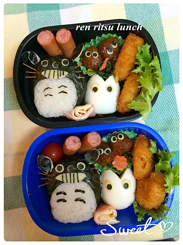 トトロ弁当♡真っ黒くろすけもいるょ(◍°●°◍)|ひぃちゃんさん