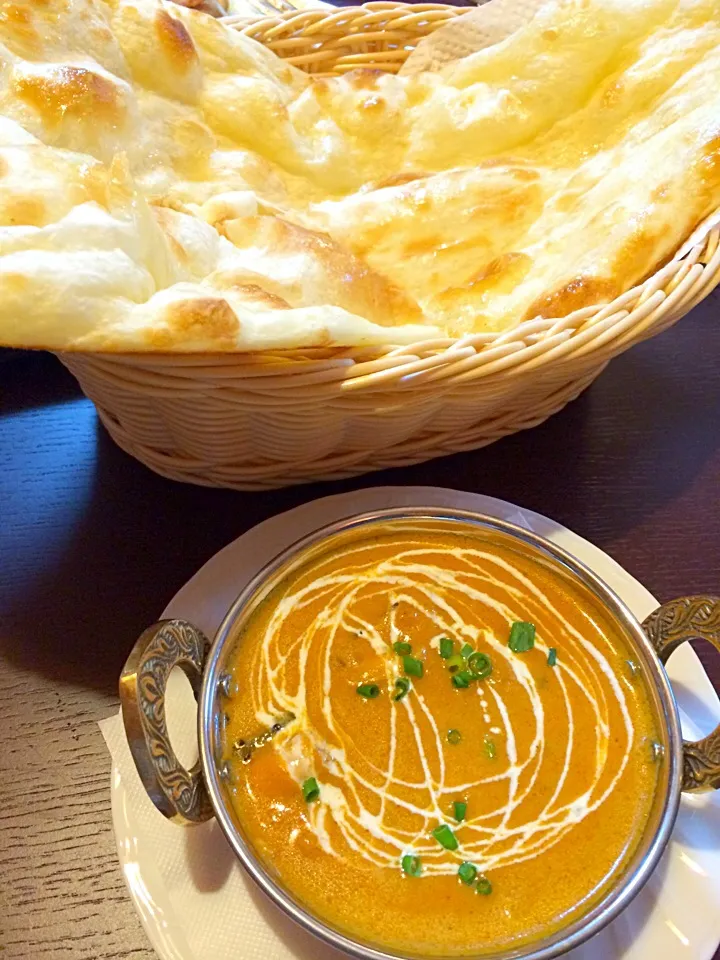 チキンカレー、ナン|あきらさん