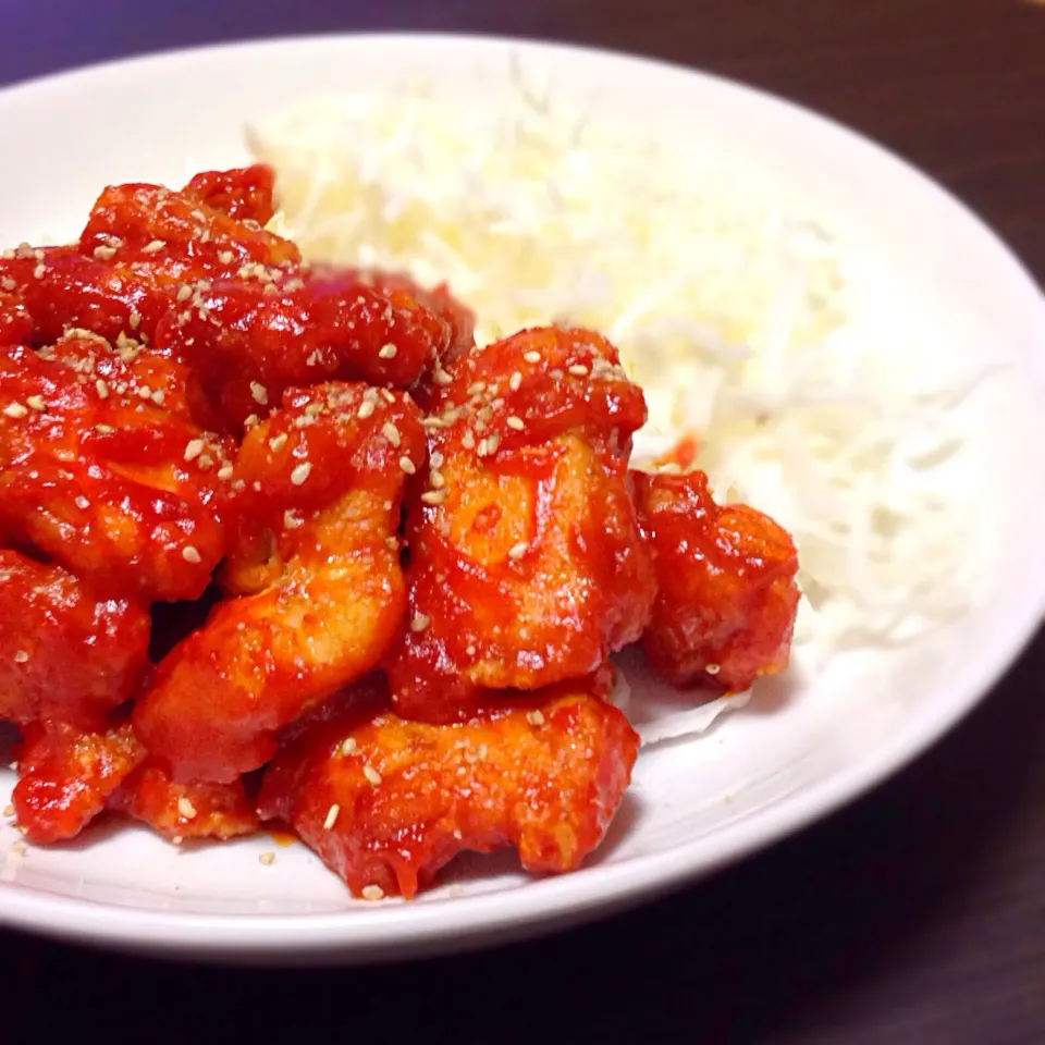 ヤンニョムチキン( ´ ▽ ` )♡|🌺🍍しぃちゃん(・ω・)🍍🌺さん