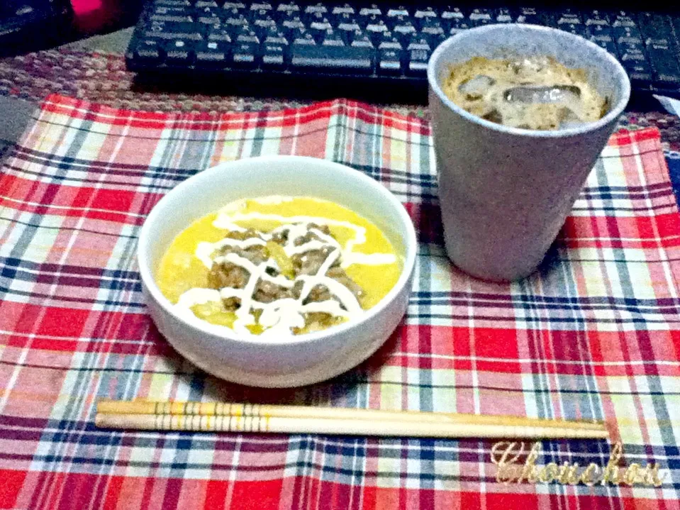 納豆卵ごはん＆コーヒー>_<|道善英将さん