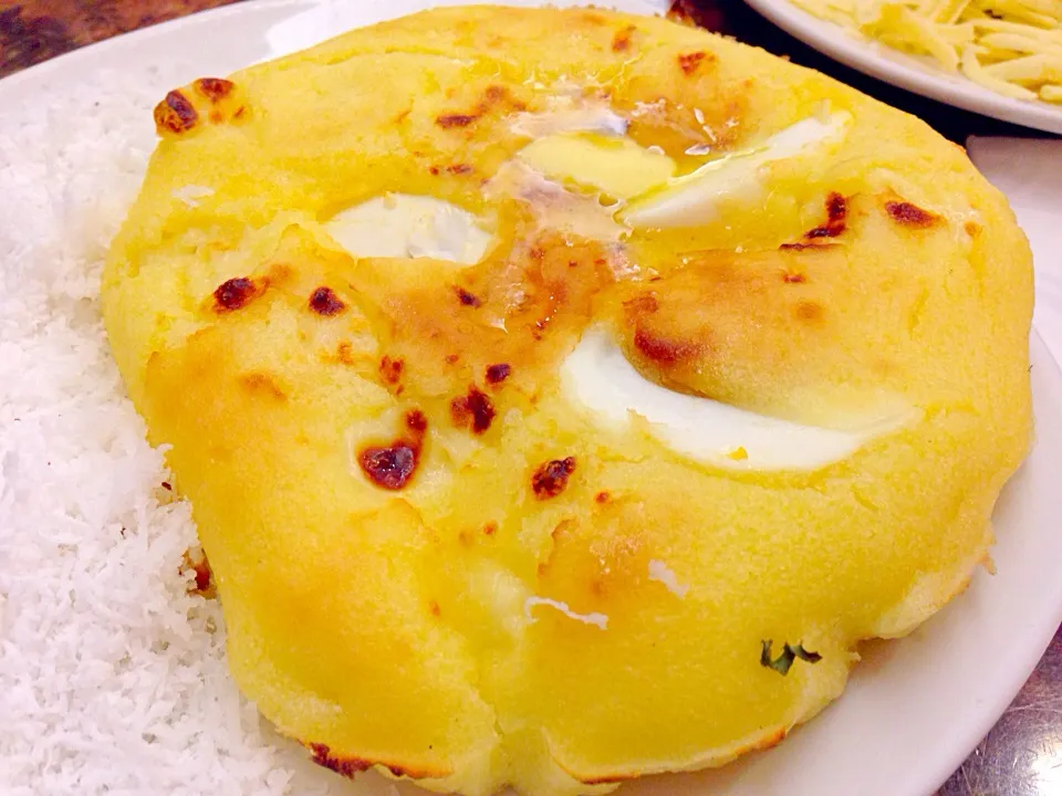 Snapdishの料理写真:Bibingka with Laguna Cheese & Salted Duck Egg  #ViaMare #Yummy|iamfem05さん