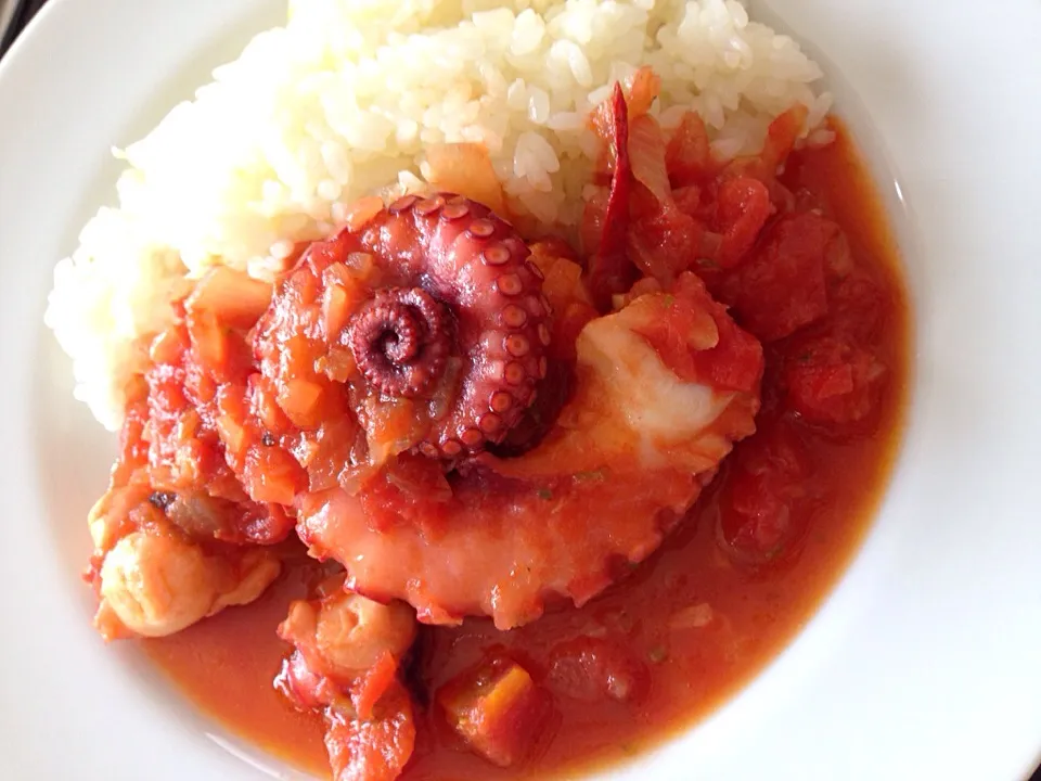 タコのトマト煮込みバターライス添え|tay___75さん