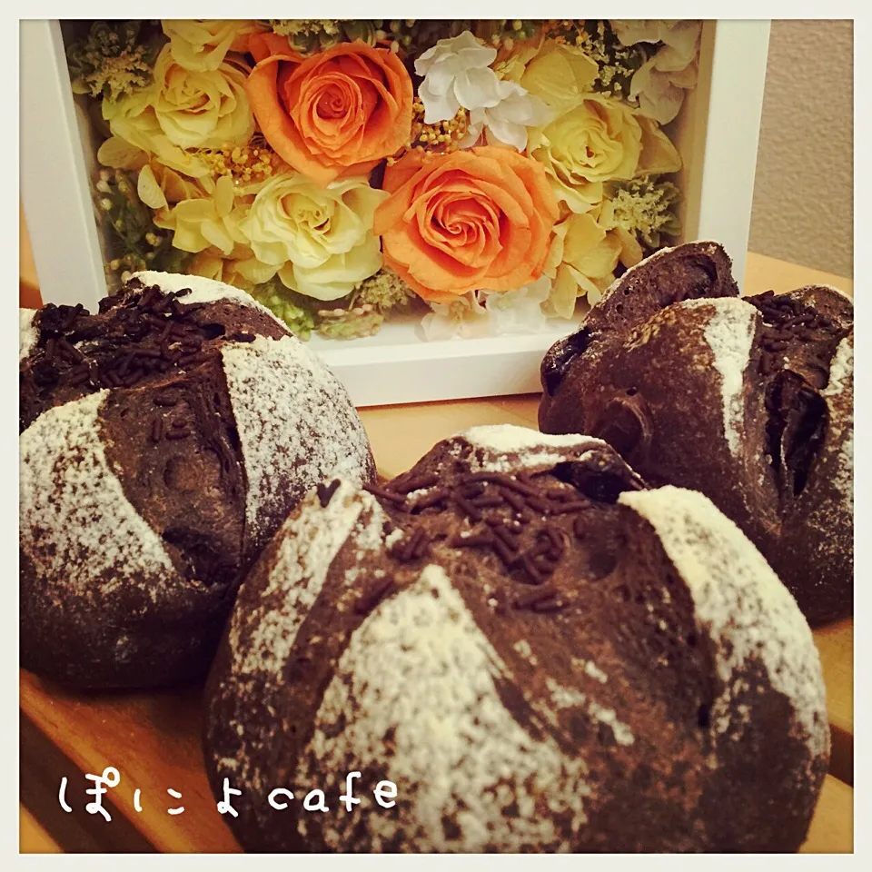 Sho-ko❤さんの料理 Today Morning Bread is ラムレーズンのチョコパン|ぽにょ☆さん