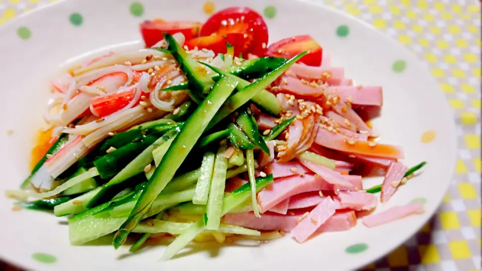 蒟蒻麺で、冷やし中華|ぎるママさん