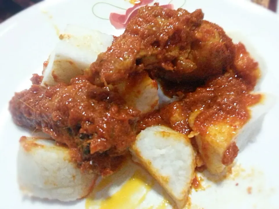 Ayam Masak Merah with Lontong 
#MalayFood #TraditionalFood|Nico Shah Shonaさん