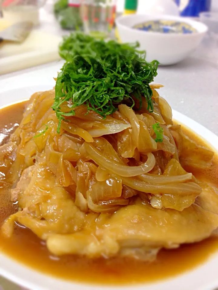 鶏もも肉のとろとろ玉ねぎ煮|えりさん