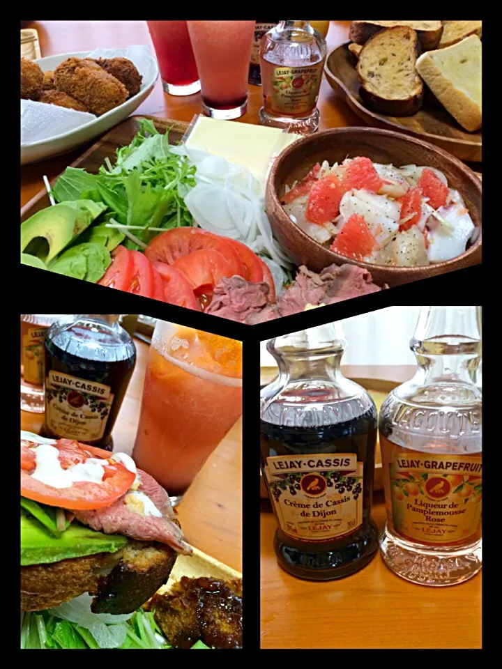 Snapdishの料理写真:生グレープフルーツde LEJAY  CASSIS&GRAPEFRUIT ブランチ☆|翠さん