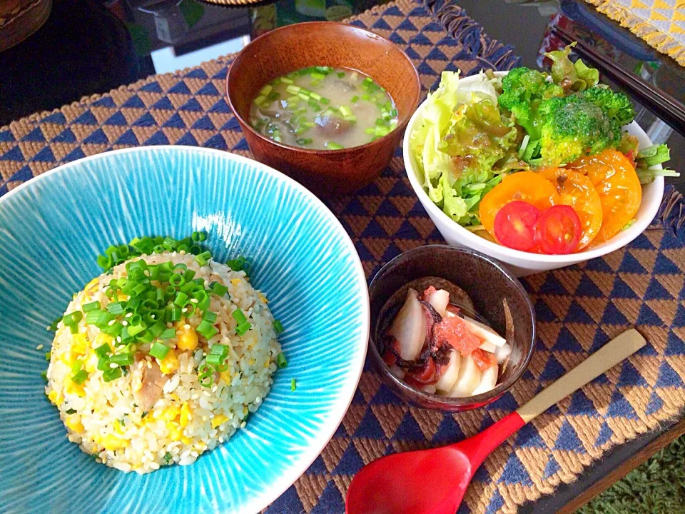 ねぎガーリック炒飯定食♪|Nonさん