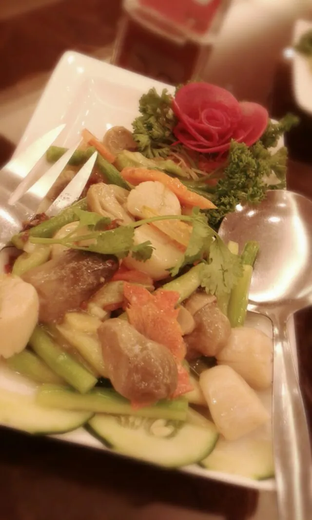 Scallops in XO sauce with asparagus|Aj Leeさん