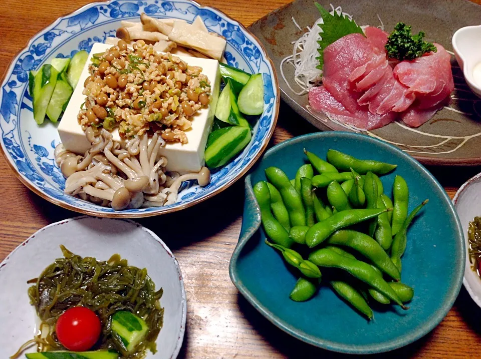 冷奴のスタミナ納豆かけ|しもっち"もたれつさん