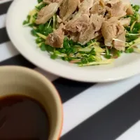 ゆで鶏のサラダ ポン酢醤油添え|OZEKIさん