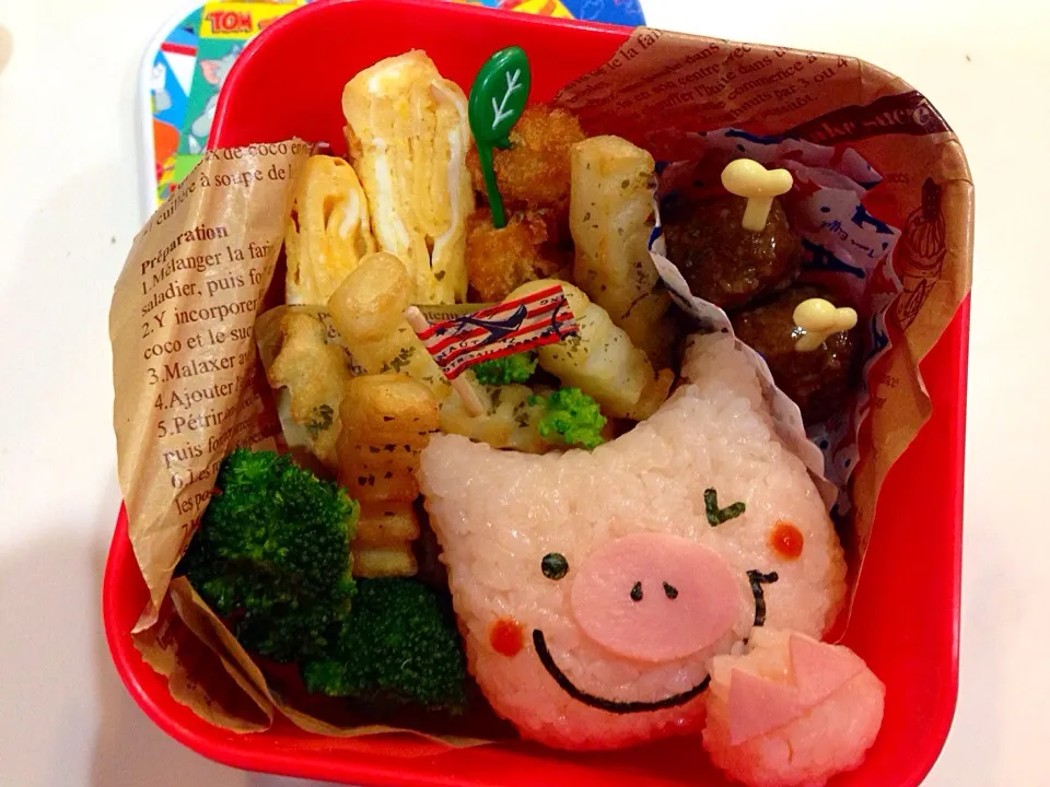 Snapdishの料理写真:幼稚園❤️お弁当スタートは ブタさん弁当|エートさん