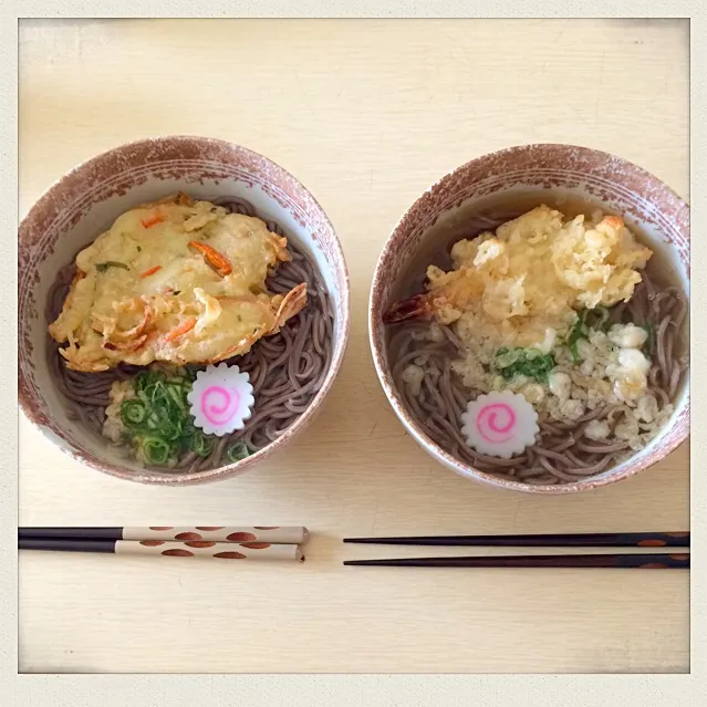 かき揚げ天そば、海老天そば(p*'∀`*q)お昼ご飯|とまこ(*^o^*)さん