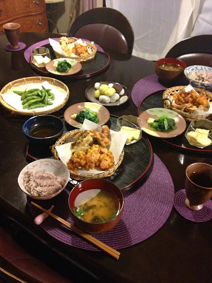 十五夜の晩御飯(*^^*)|青い空さん