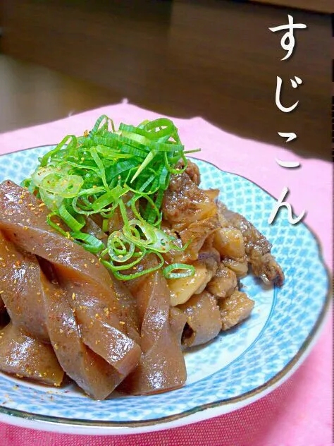 simmered beef sinew & konnyaku!!|和田 匠生さん