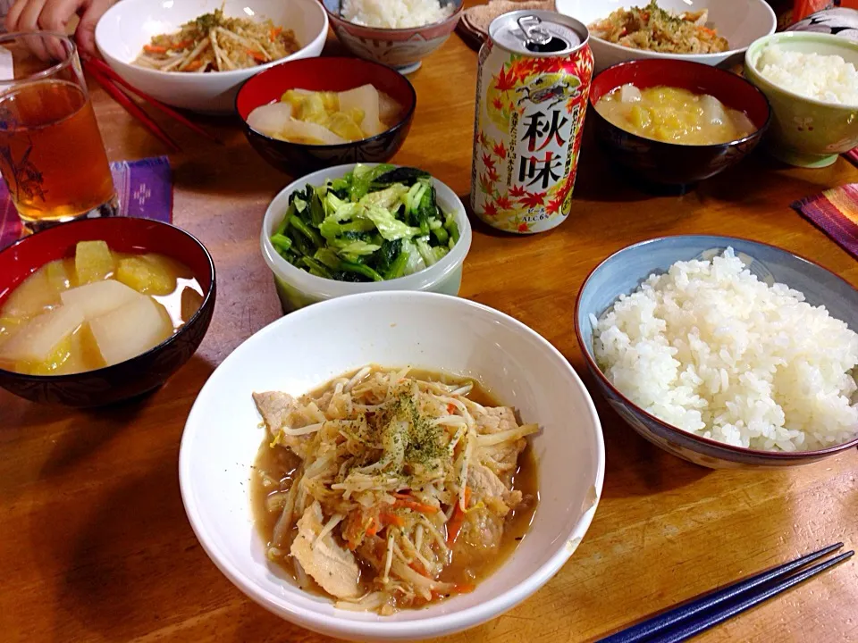 豚肉とモヤシ炒めの大根おろしあえ(^o^)|すかラインさん