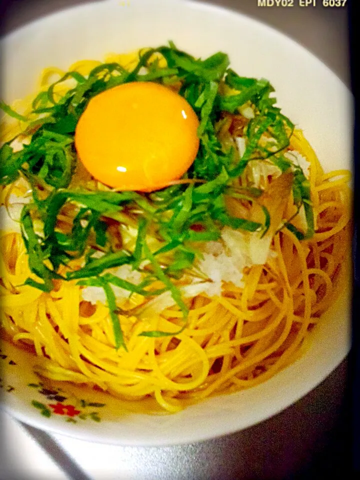 薬味たっぷり!!お月見パスタ🌙|こもず♪さん