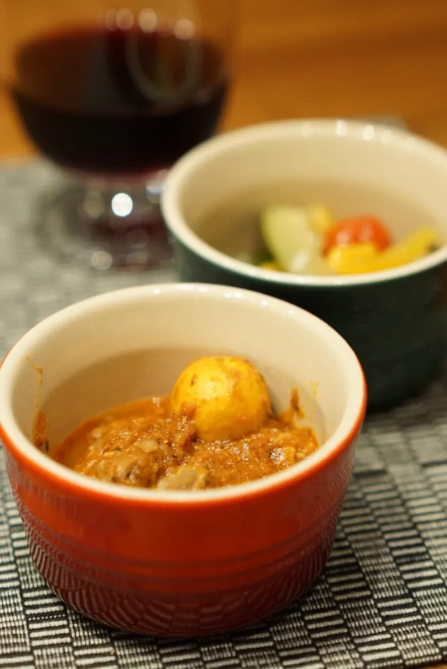 鶏モツのトマト煮|てつやさん