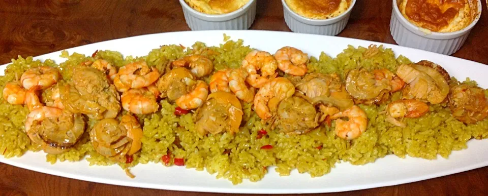 Biryani Rice topped with Lime Garlic Seafood|Sunshineさん