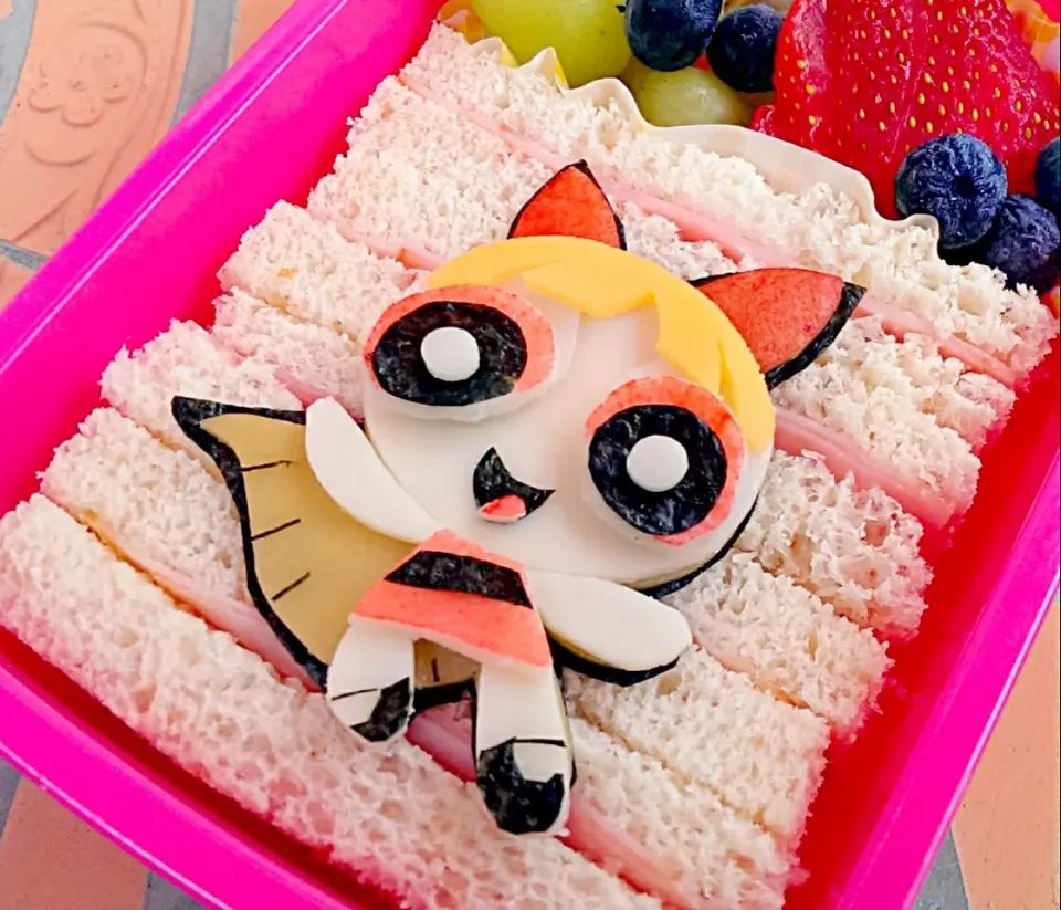 "Blossom" The Powerpuff Girls School Lunch!  キャラ弁 パワーパフガールズ！(*^▽^*)|The Reinhartsさん