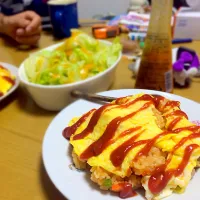 Snapdishの料理写真:見栄え悪いオムライス|ゆかっぱ:-)さん