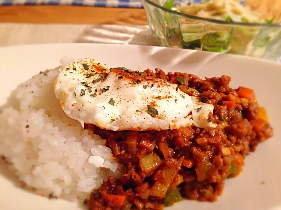 野菜ごろごろ キーマカレー|オカメさんさん