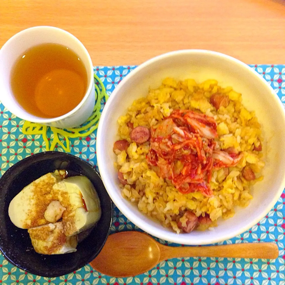 パラパラウィンナー炒飯とゴマ塩麹たれの枝豆豆腐！|Etsuさん