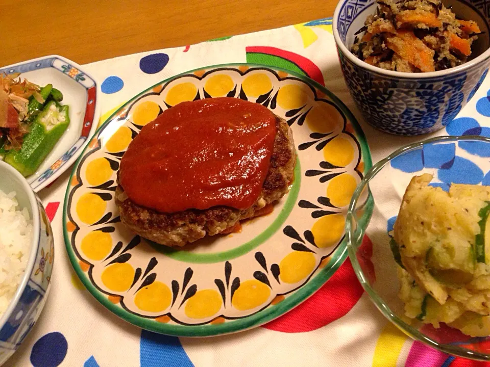 Tofu hamburger dinner :)|mさん