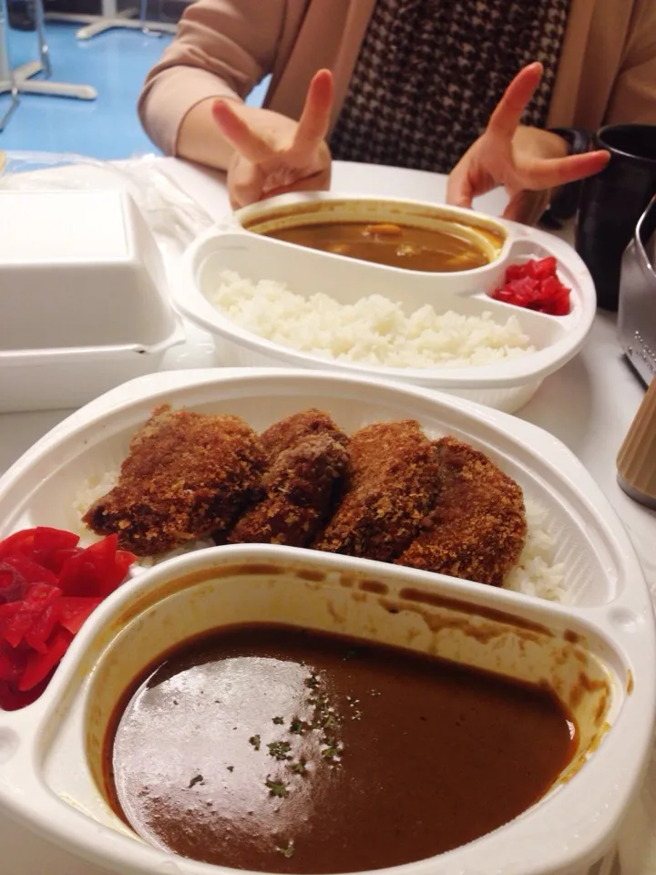 メンチカツカレー。日式です。|たけうちさん