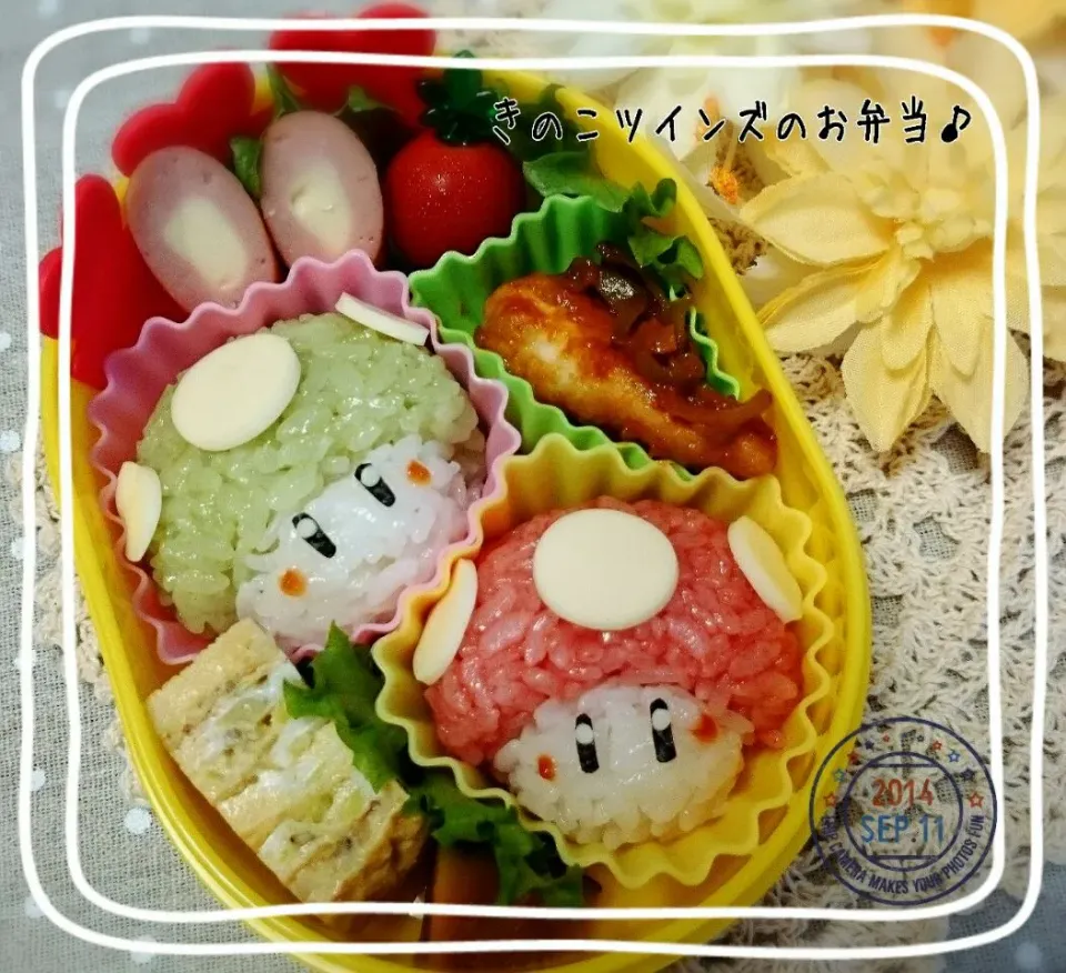 きのこツインズのお弁当♪|mokoさん