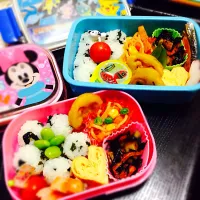 Snapdishの料理写真:ちびーずのお弁当♥︎|yun♡*さん