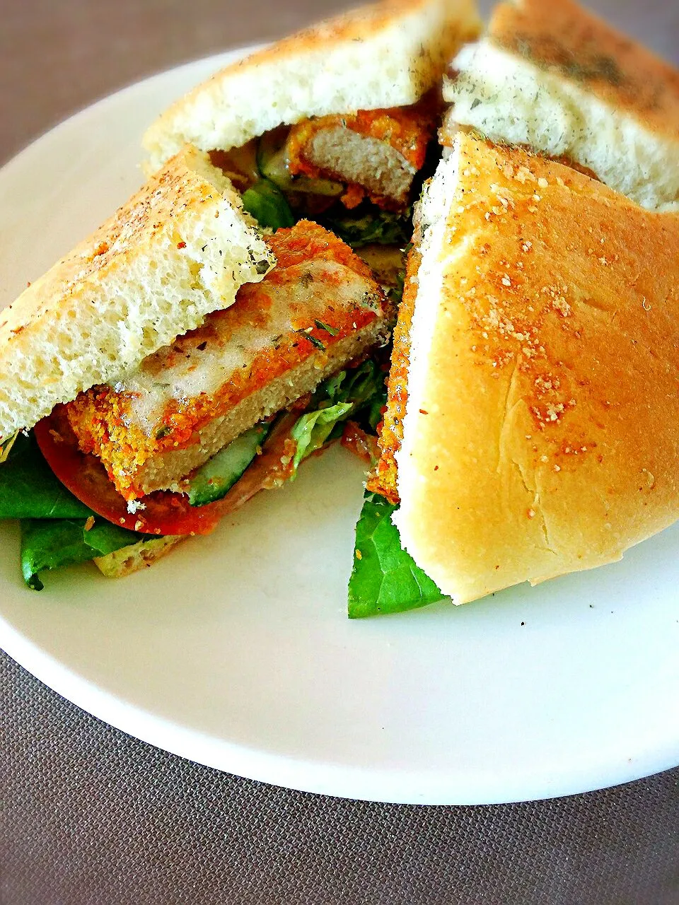 Huge Meatini Sandwich #Vegan  #Vegetarian|Blusherさん