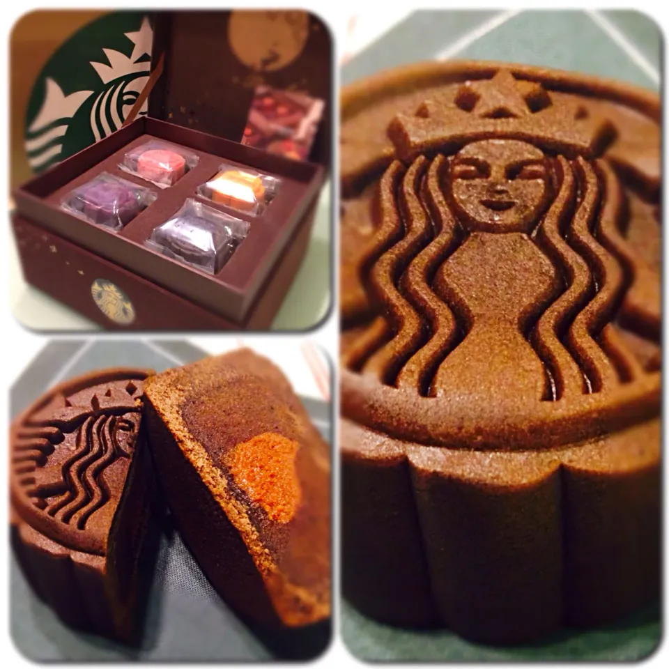 Sea salt caramel mocha moon cake from Starbucks🍩|yeluさん