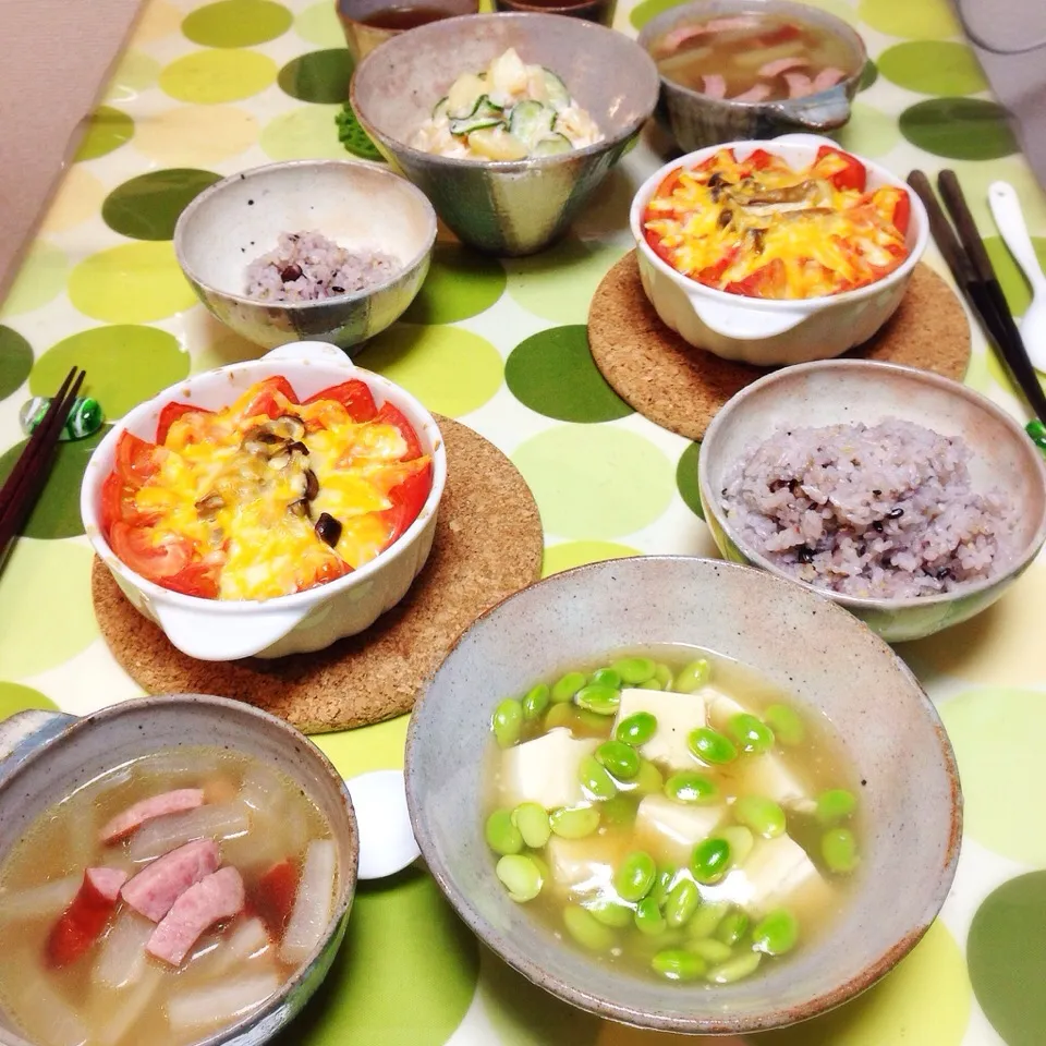 冷蔵庫にある物をかき集めて晩ごぁんʕ•̫͡•ʔ|うさ爺さん