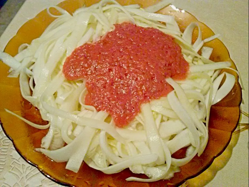 #spaghetti #zuchinni #tomato|Teodorescu Adelinaさん