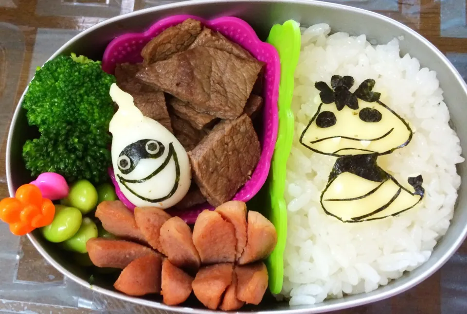 Youkai watch obento , whisper & sichinoko panda .|Yulia Haradaさん