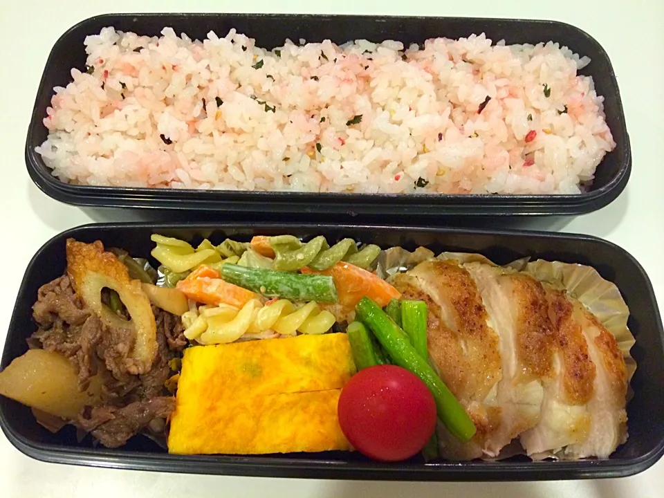 鶏肉の塩焼きのお弁当。|Chiharuさん