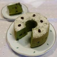 小豆入り抹茶シフォン